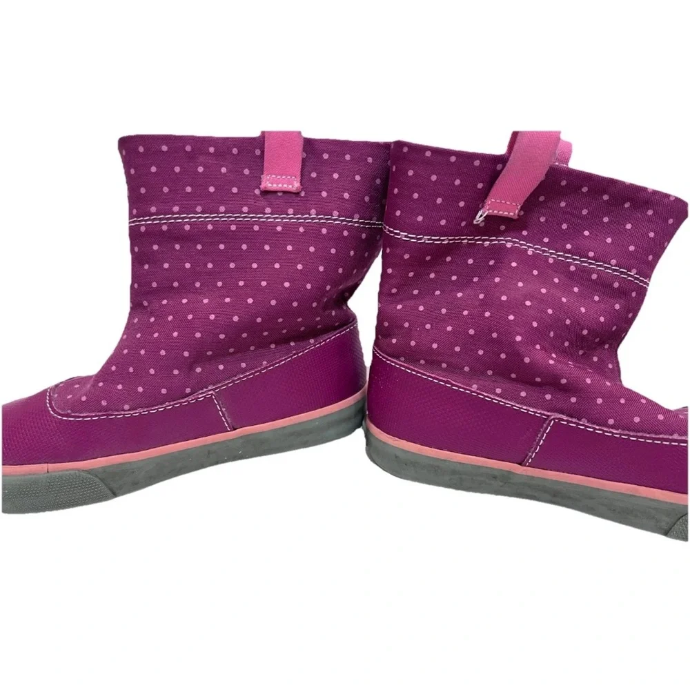 See Kai Run Girls Polka Dot Print Rain Boots Sz 10